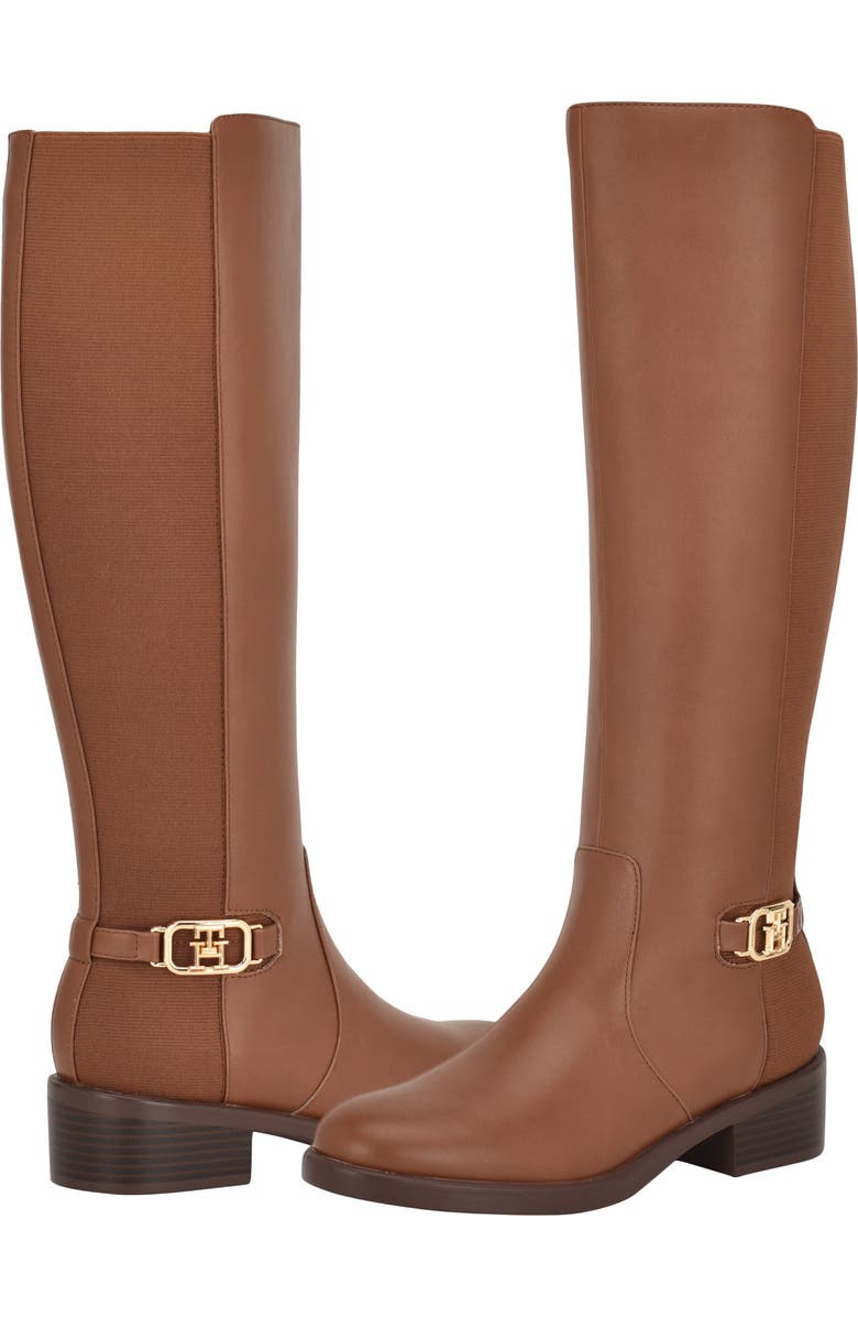 Tommy Hilfiger Imaliz Riding Boot, Alternate, color, Medium Brown