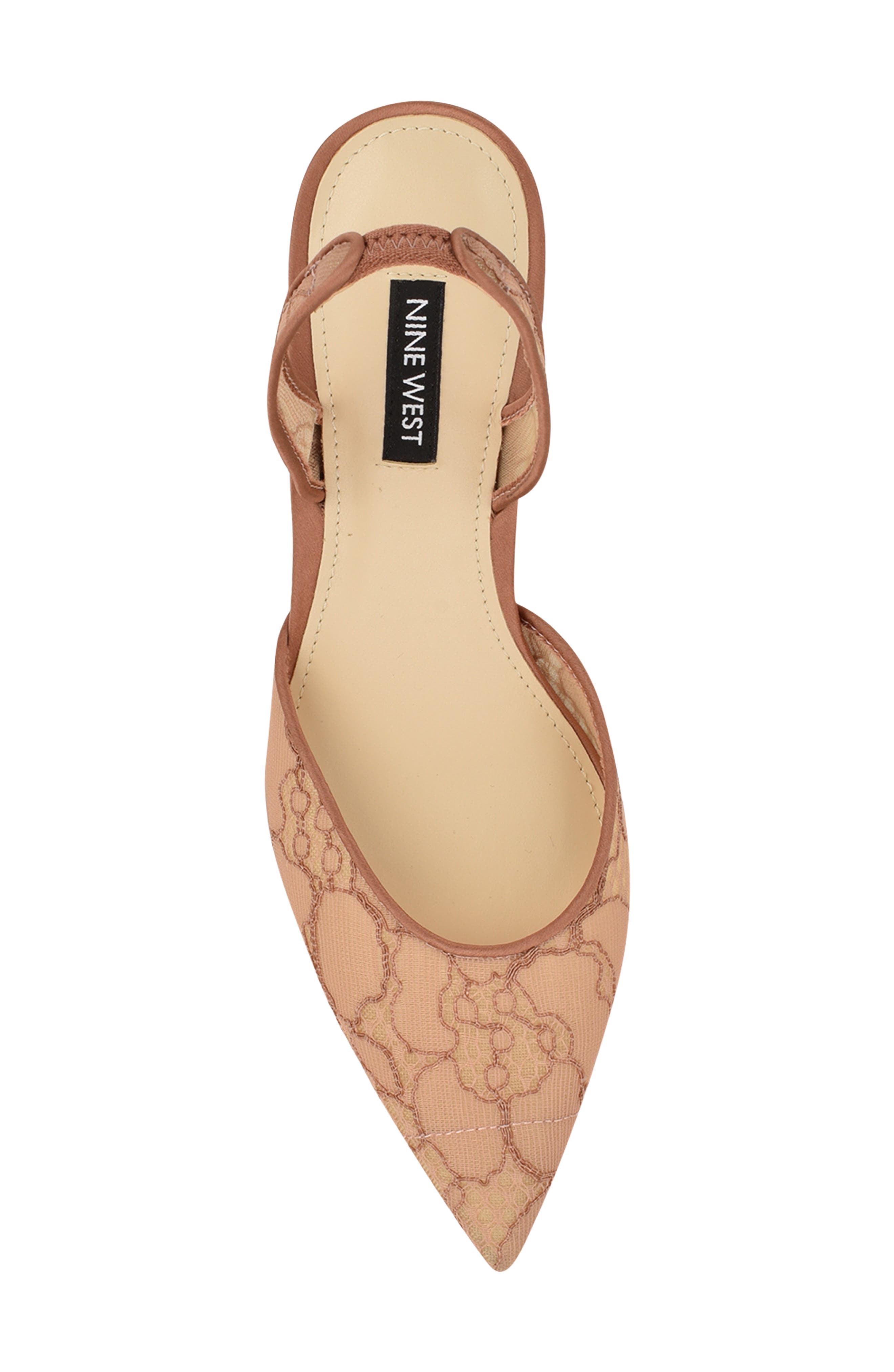 Rizze Slingback Pointed Toe Kitten Heel Pump, Alternate, color, LIGHT NATURAL