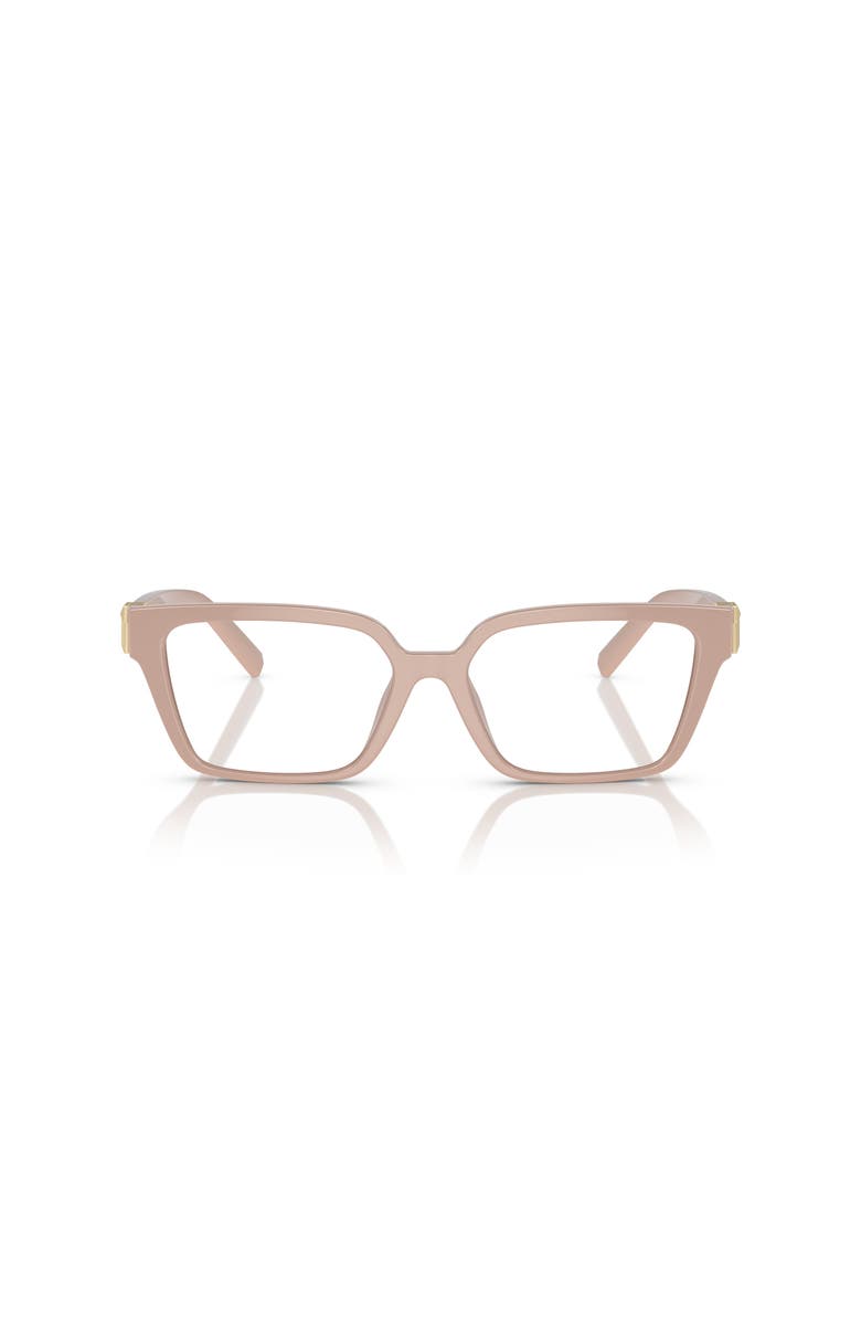 Tiffany & Co. 53mm Rectangle optical glasses, Alternate, color, Pink