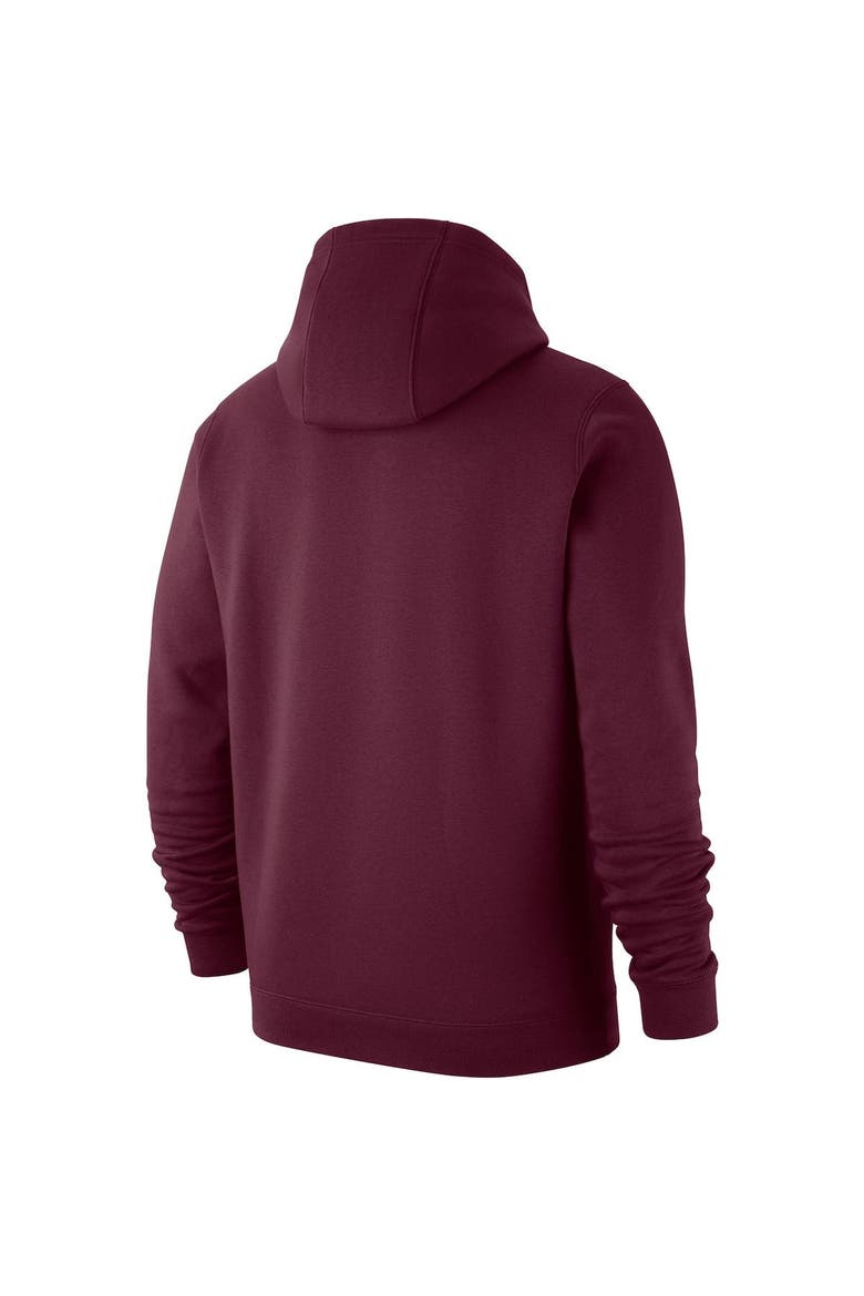 Men's Nike Maroon Virginia Tech Hokies Basketball Icon Club Fleece Pullover Hoodie, Alternate, color, Maroon
