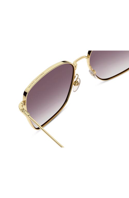 Marc Jacobs Marc 829s Metal Square Sunglasses In Gold
