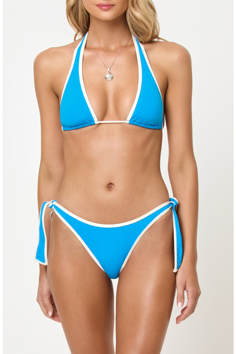 Mac Bikini Top, Alternate, color, ELECTRIC BLUE/ CREAM