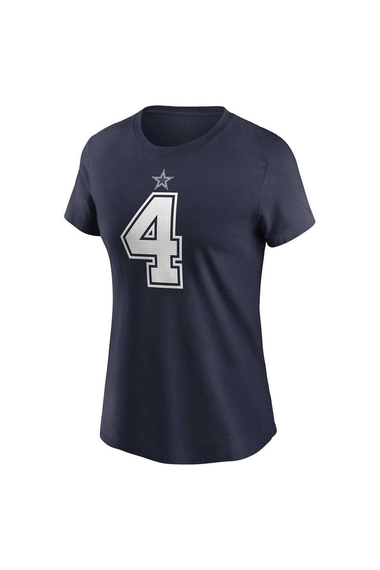 Women's Nike Dak Prescott Navy Dallas Cowboys Player Name & Number T-Shirt, Alternate, color, Navy
