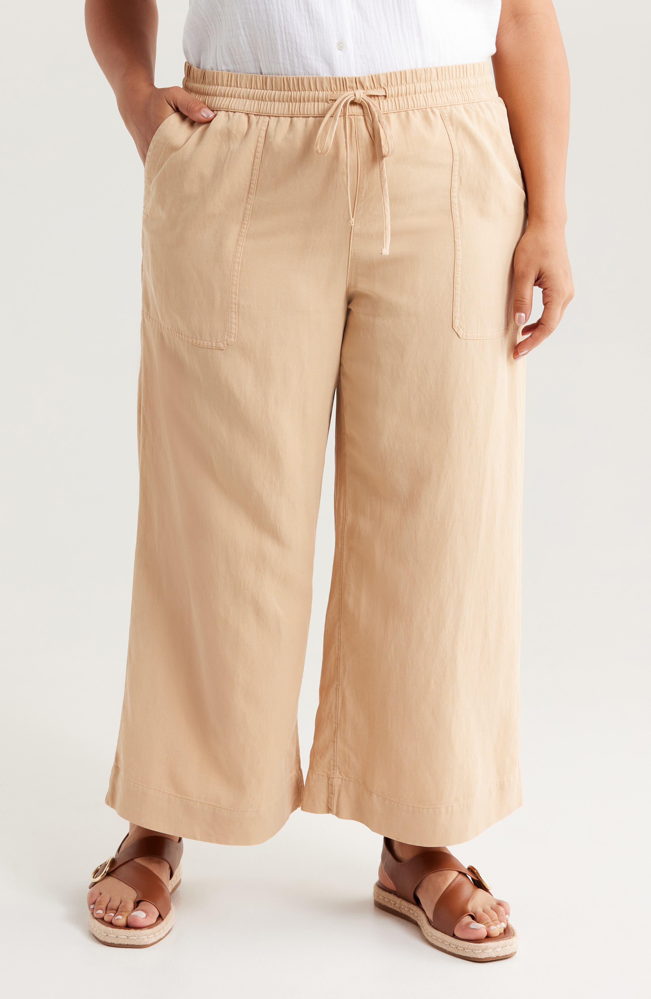 Caslon® Linen Blend Crop Pants
