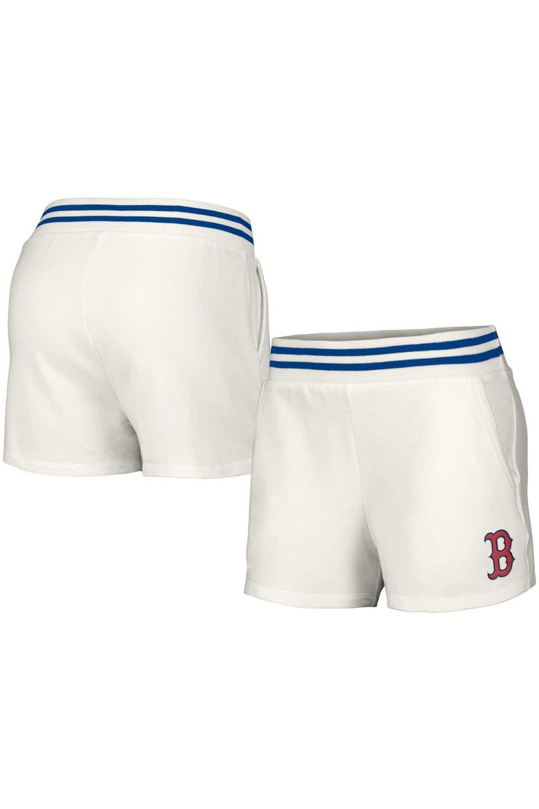 Women's Lusso  White Boston Red Sox Maeg Tri-Blend Pocket Shorts, Main, color, White