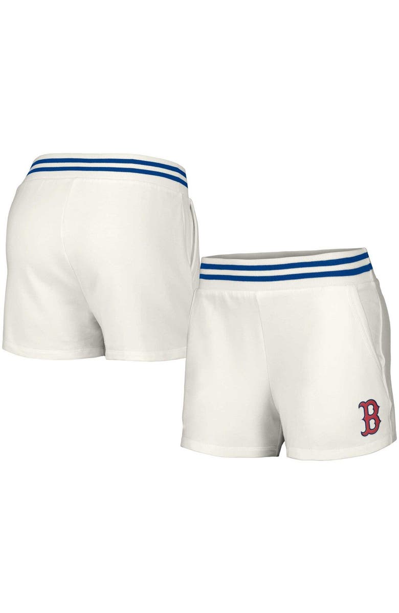 LUSSO Women's Lusso  White Boston Red Sox Maeg Tri-Blend Pocket Shorts, Main, color, White