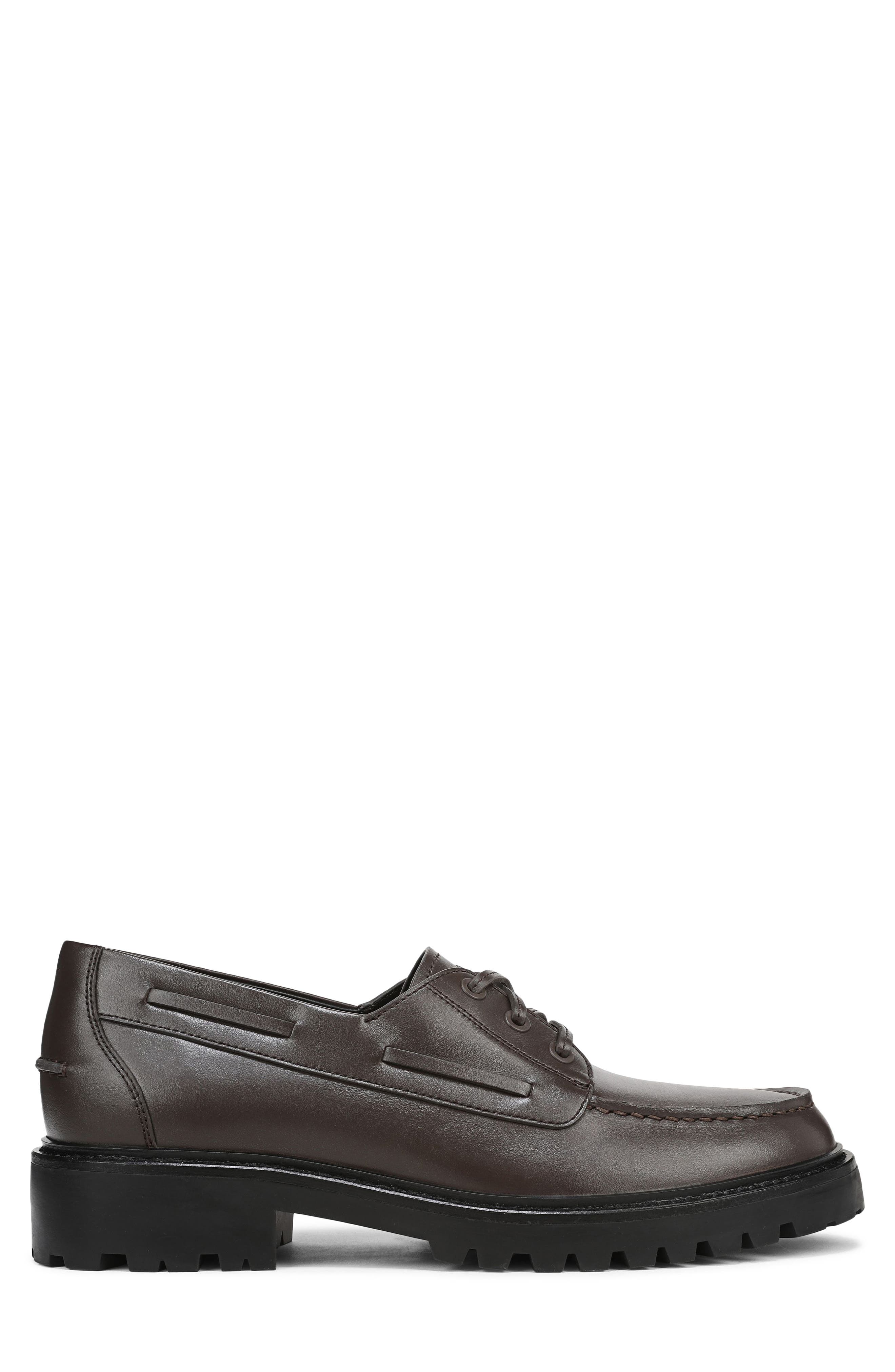 Dillon Lugged Moc Toe Boat Shoe, Alternate, color, TRUFFLE