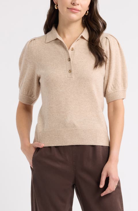 Argyle Wool & Cashmere Blend Polo Sweater