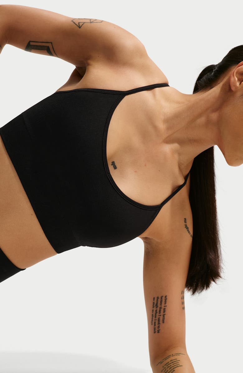 Nike Pro Dri-FIT Seamless Sports Bra, Alternate, color, Black