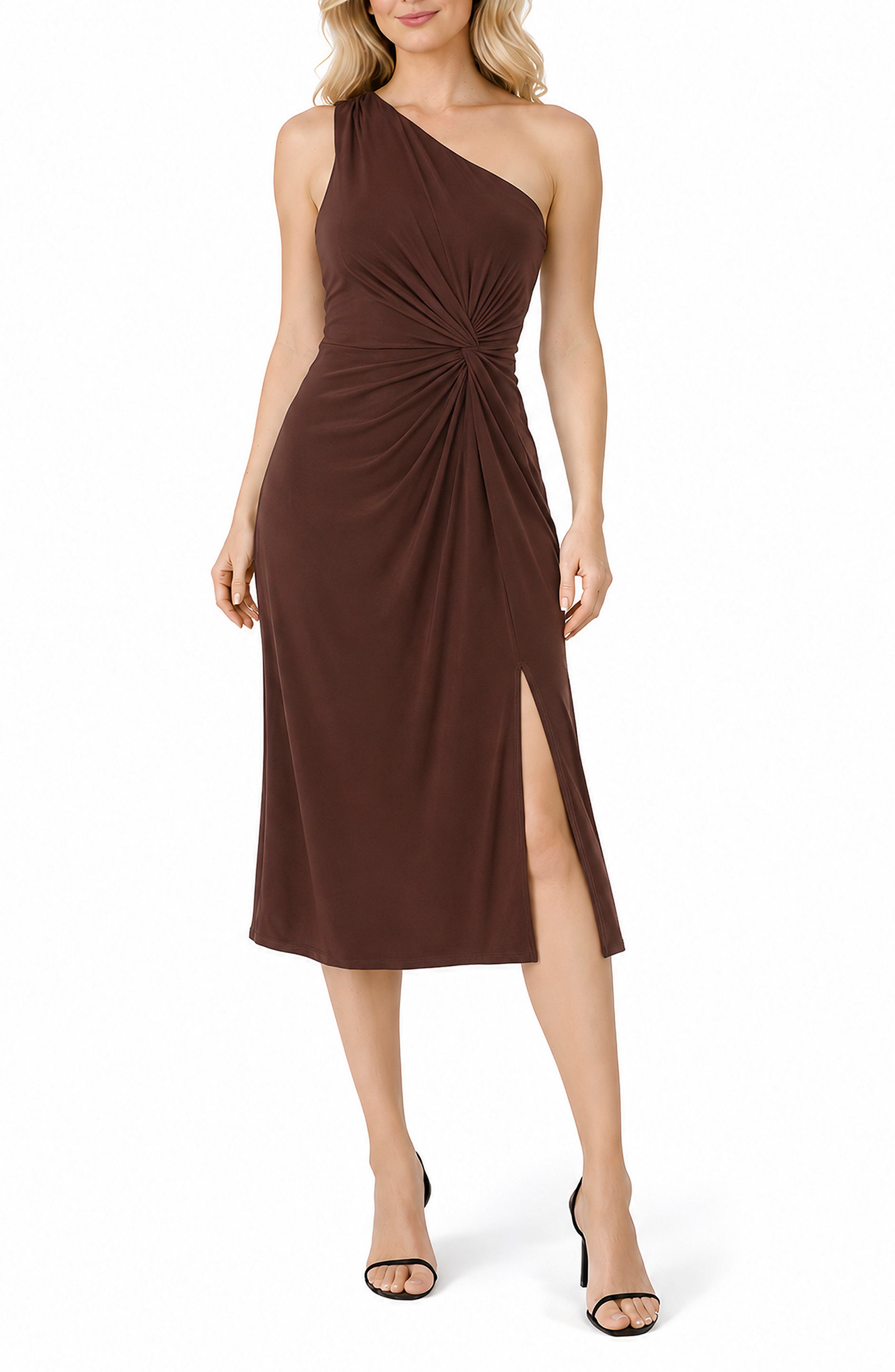 One-Shoulder Midi Dress