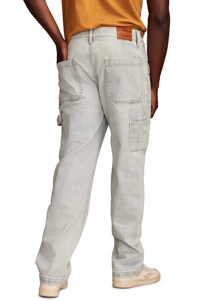 Relaxed Straight Leg Utility Jeans, Alternate, color, SHORE