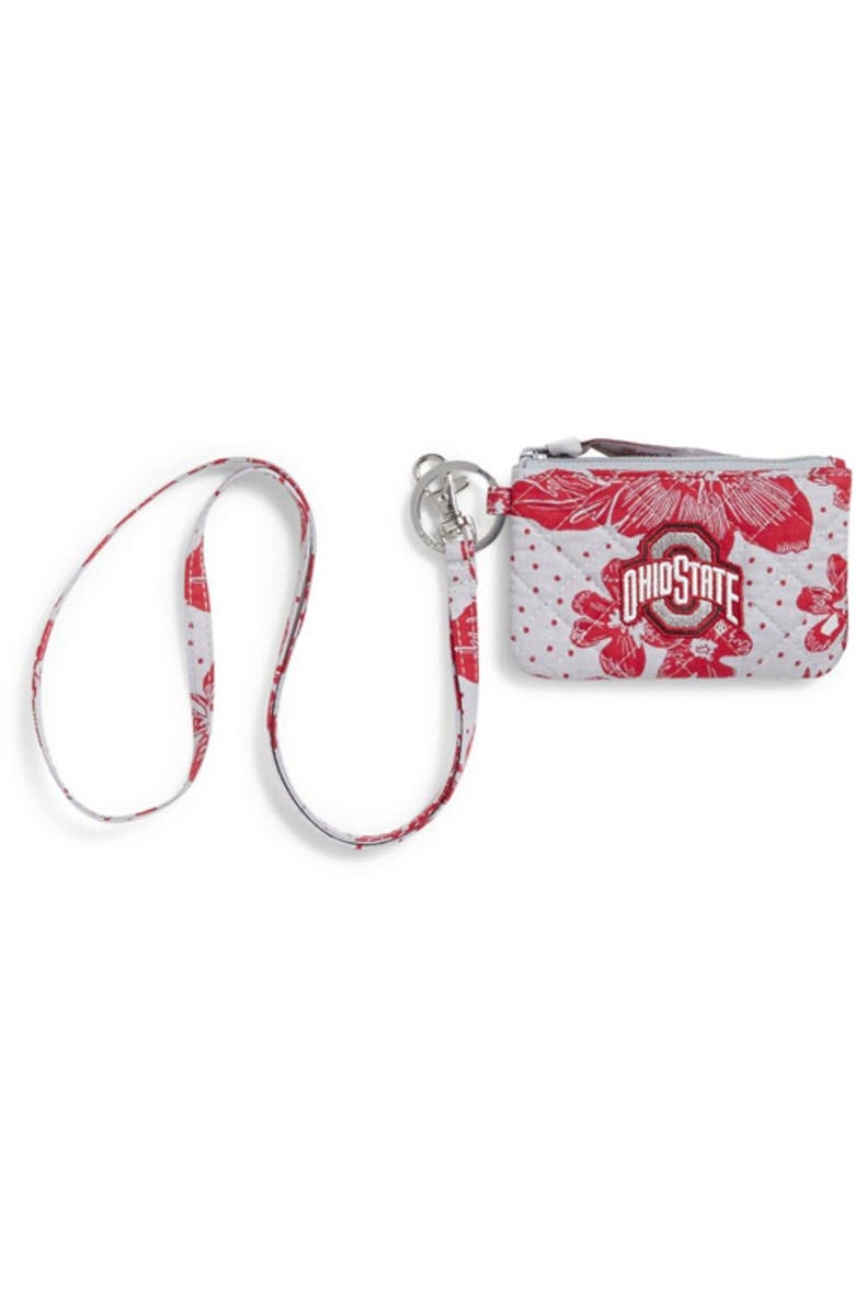 VERA BRADLEY Ohio State Buckeyes Rain Garden Zip ID Lanyard, Main, color, 