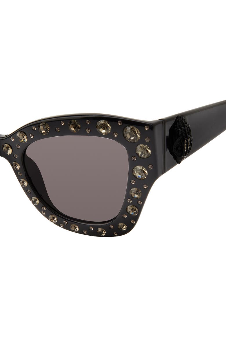 Kurt Geiger London 51mm Cat Eye Sunglasses, Alternate, color, Black/ Smoke