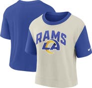 Nike Women's Nike Royal/Bone Los Angeles Rams High Hip Fashion T-Shirt