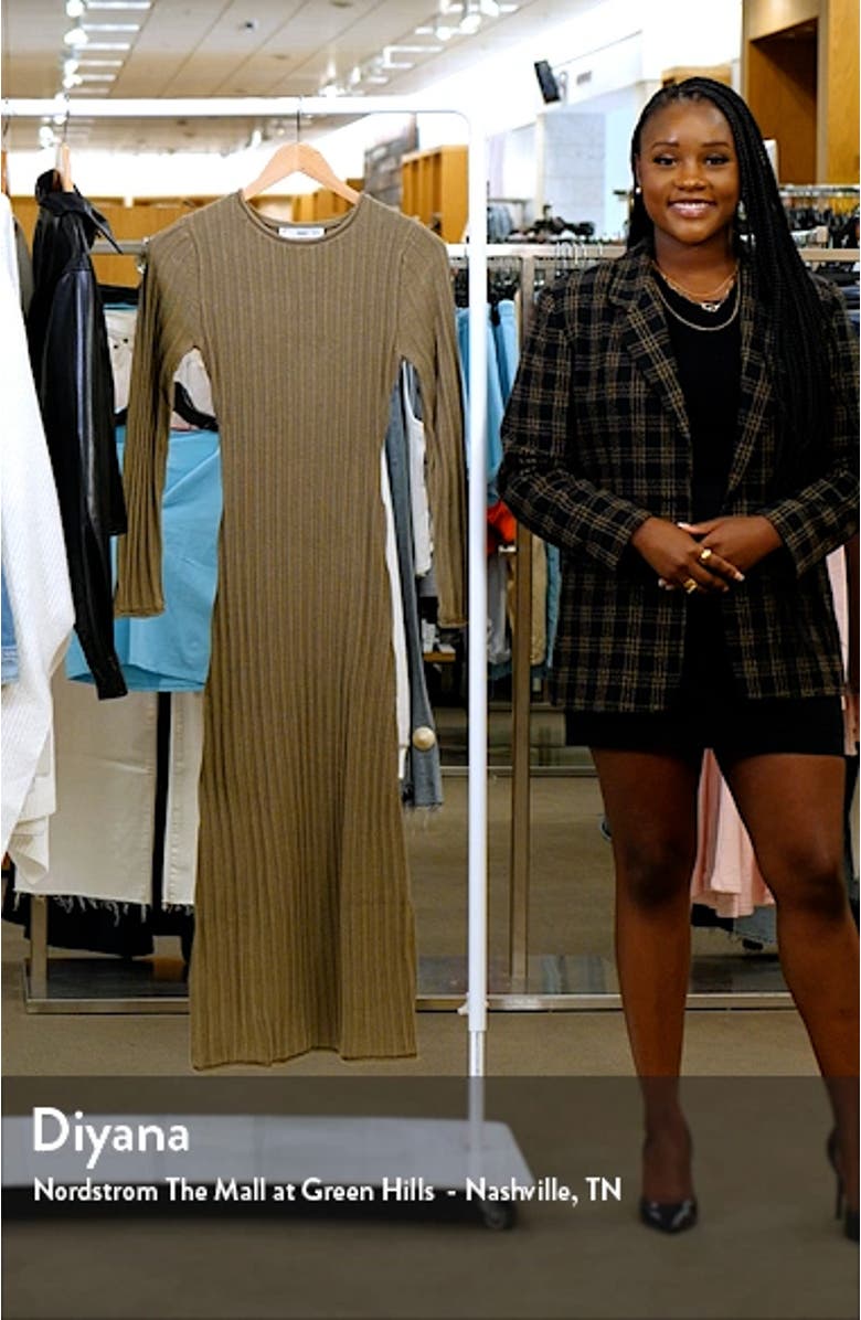 Long Sleeve Rib Knit Dress, sales video thumbnail