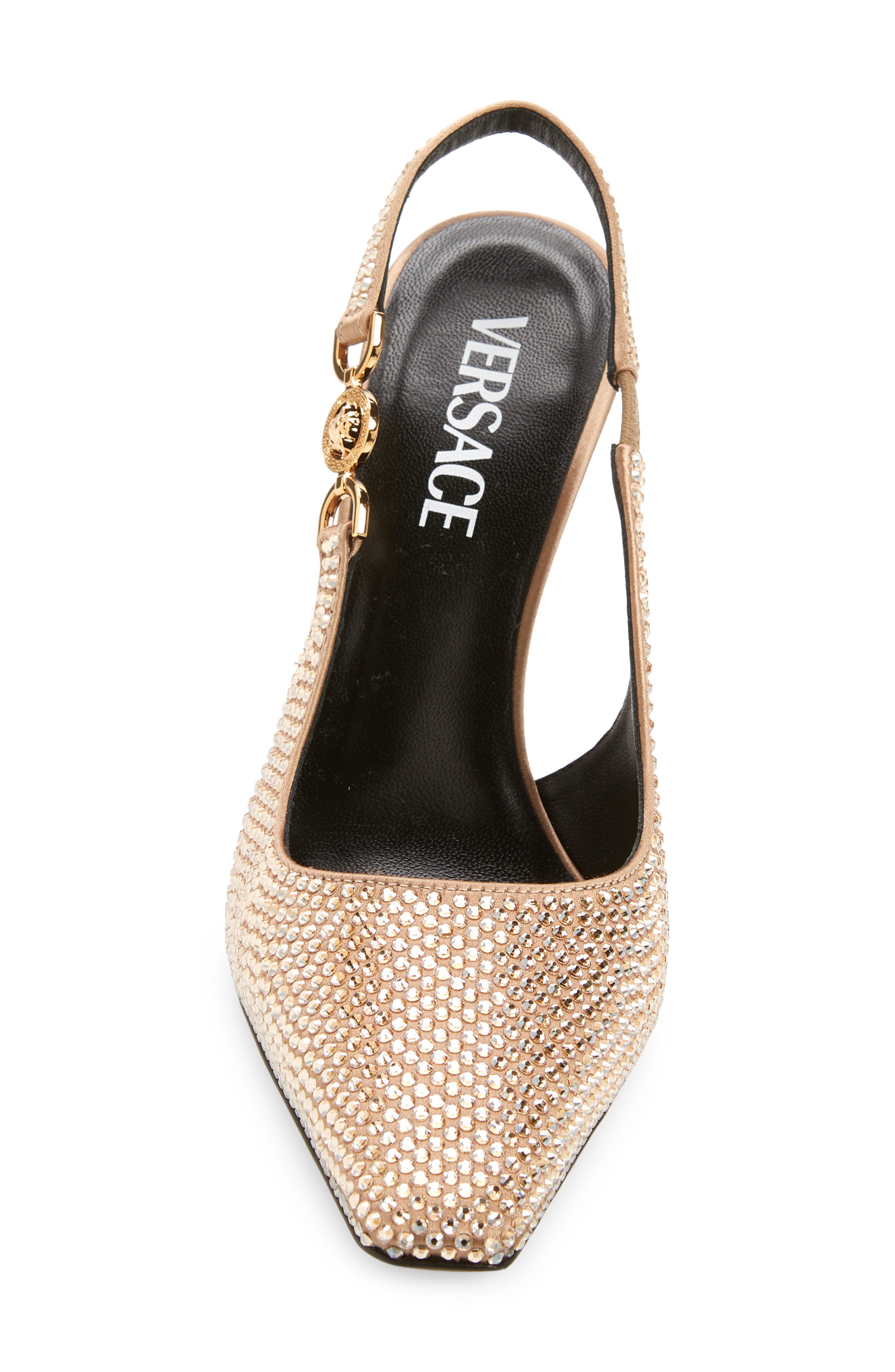 Crystal Slingback Pump, Alternate, color, CAMEL/ GOLD