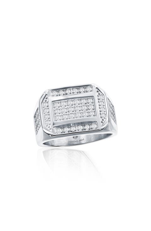 Men's Cubic Zirconia Signet Ring