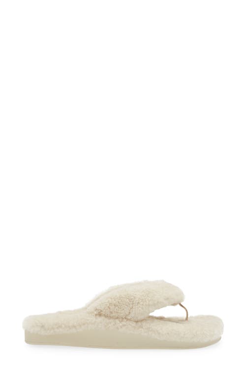Olukai Kipea Heu Genuine Shearling Slide Sandal