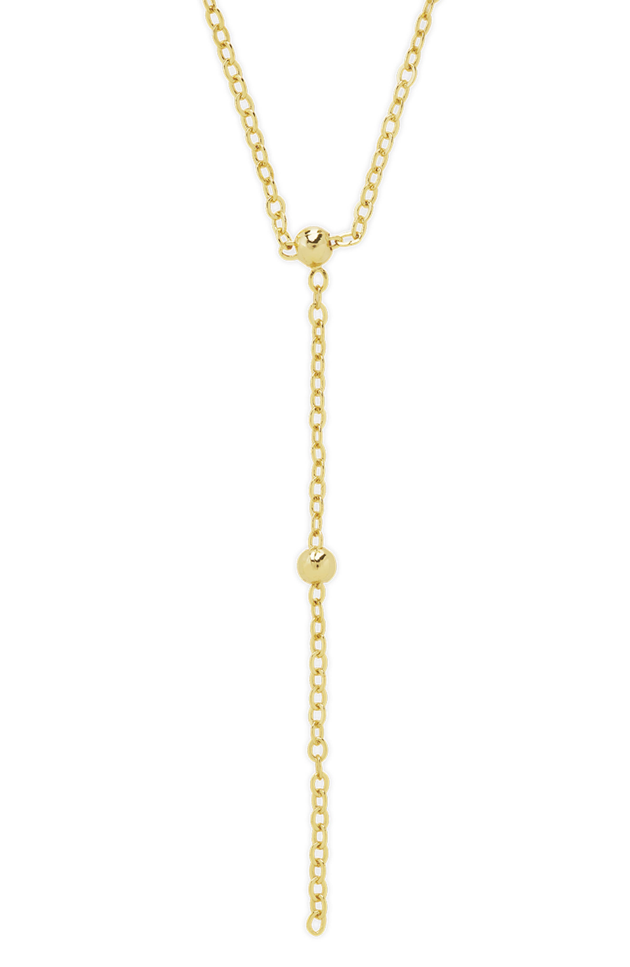Sterling Forever Dotted Station Lariat Necklace