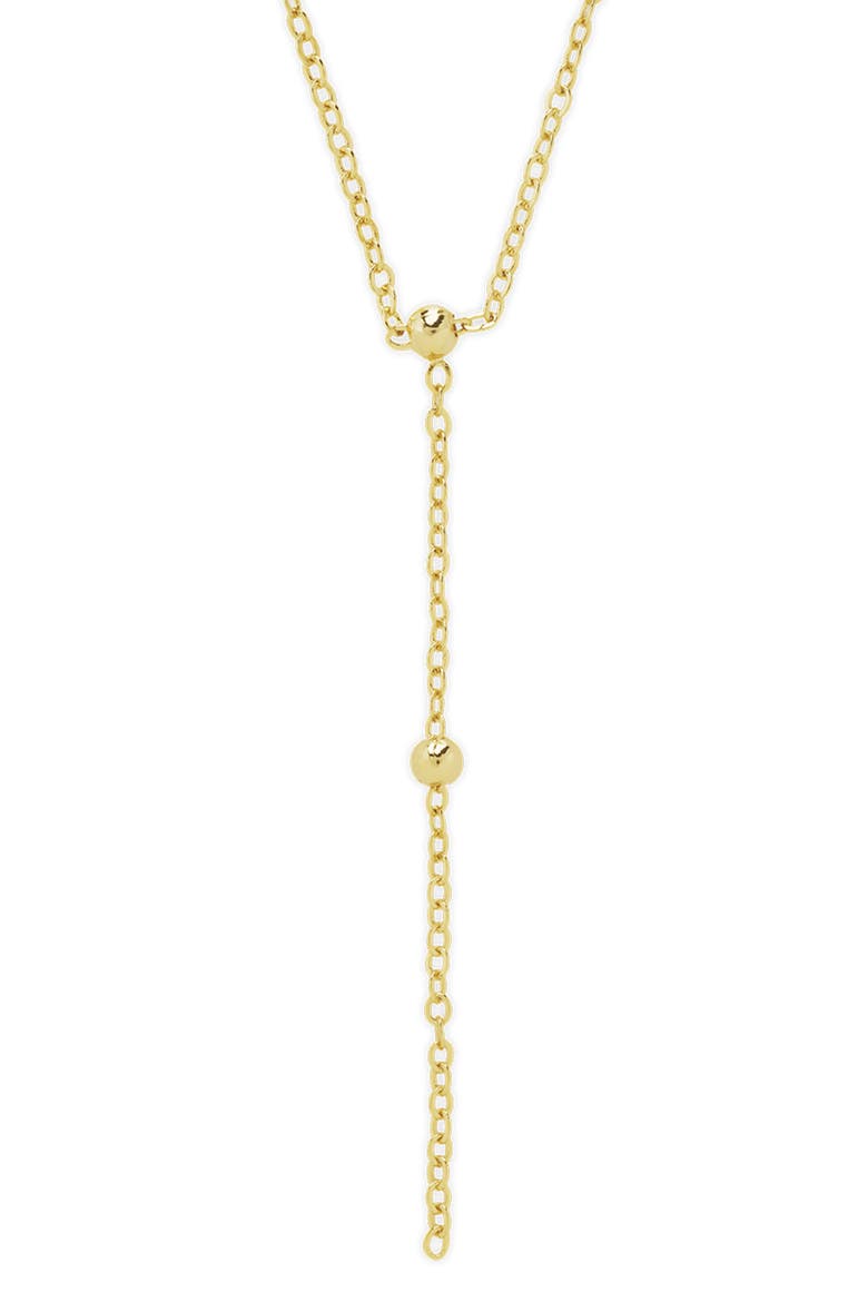 Dotted Station Lariat Necklace, Main, color, GOLD
