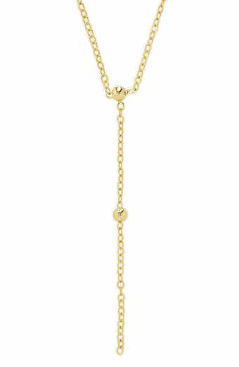 Dotted Station Lariat Necklace
