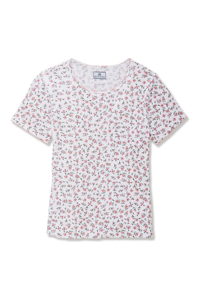 Pima Cotton Pointelle T-Shirt, Alternate, color, PINK