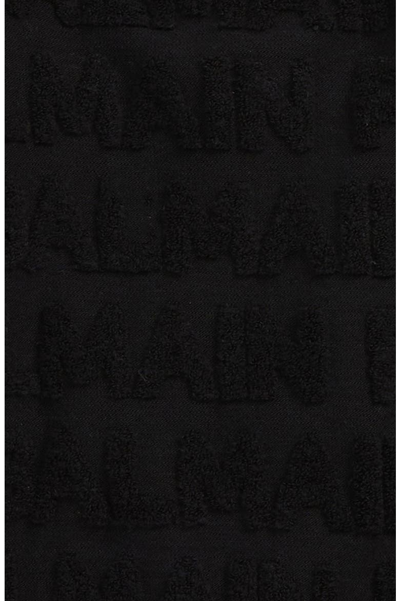 Chenille Logo Footie & Hat Set, Alternate, color, BLACK