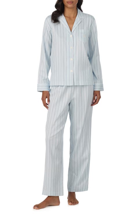 Stripe Cotton & Viscose Pajamas