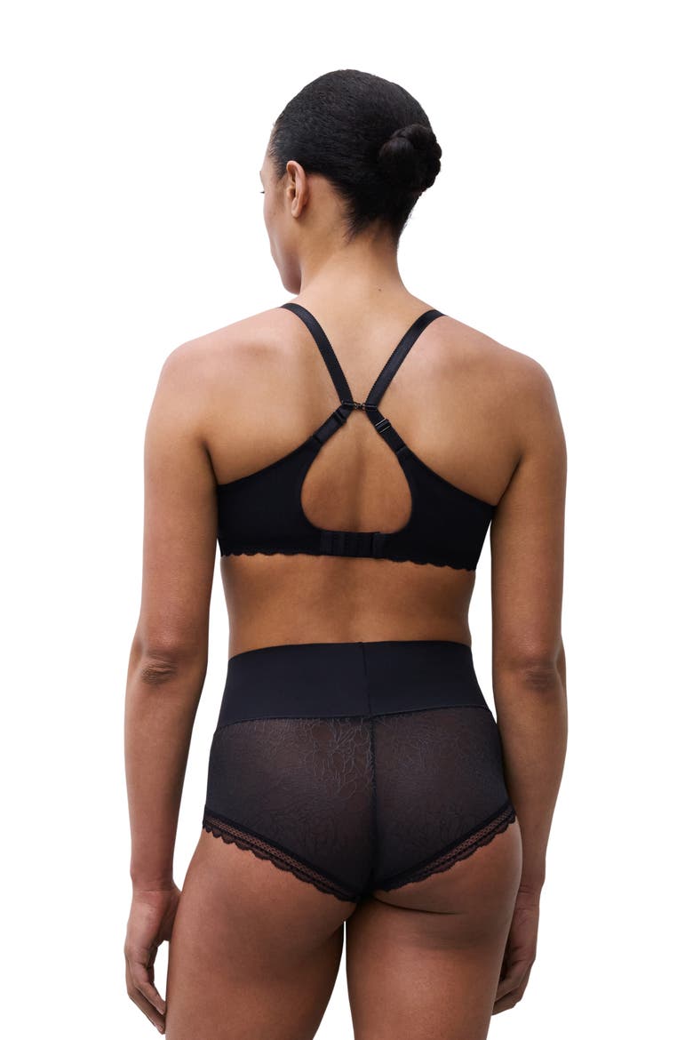 Belle Sexy Plunge Unlined Underwire Bra, Alternate, color, BLACK