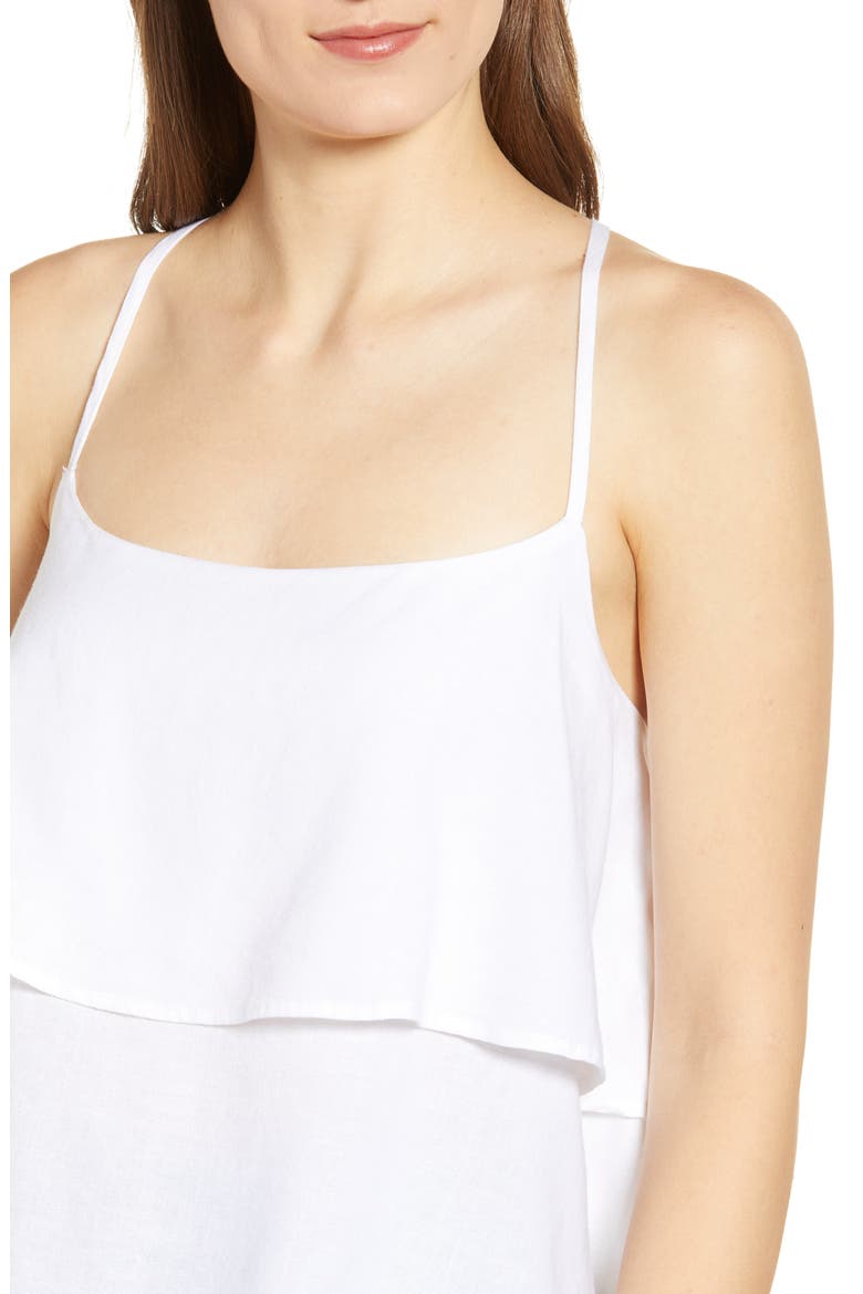 Downing Street Flutter Tank, Alternate, color, WHITE