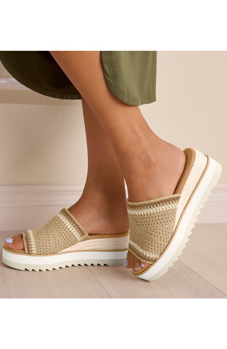 TOMS Dianam Platform Slide Sandal, Alternate, color, Dark Beige