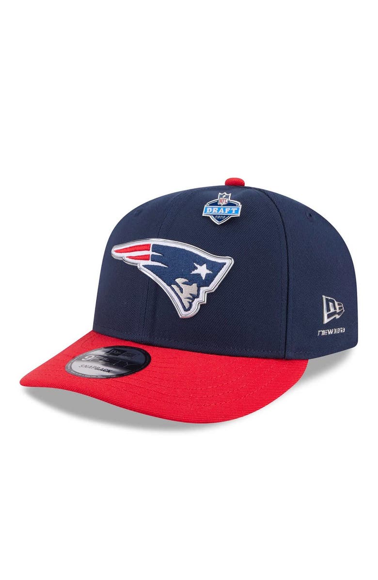 New Era Men's New Era Navy/Red New England Patriots 2026 NFL Draft On Stage Pre-Curved 9FIFTY Snapback Hat, Main, color, Navy