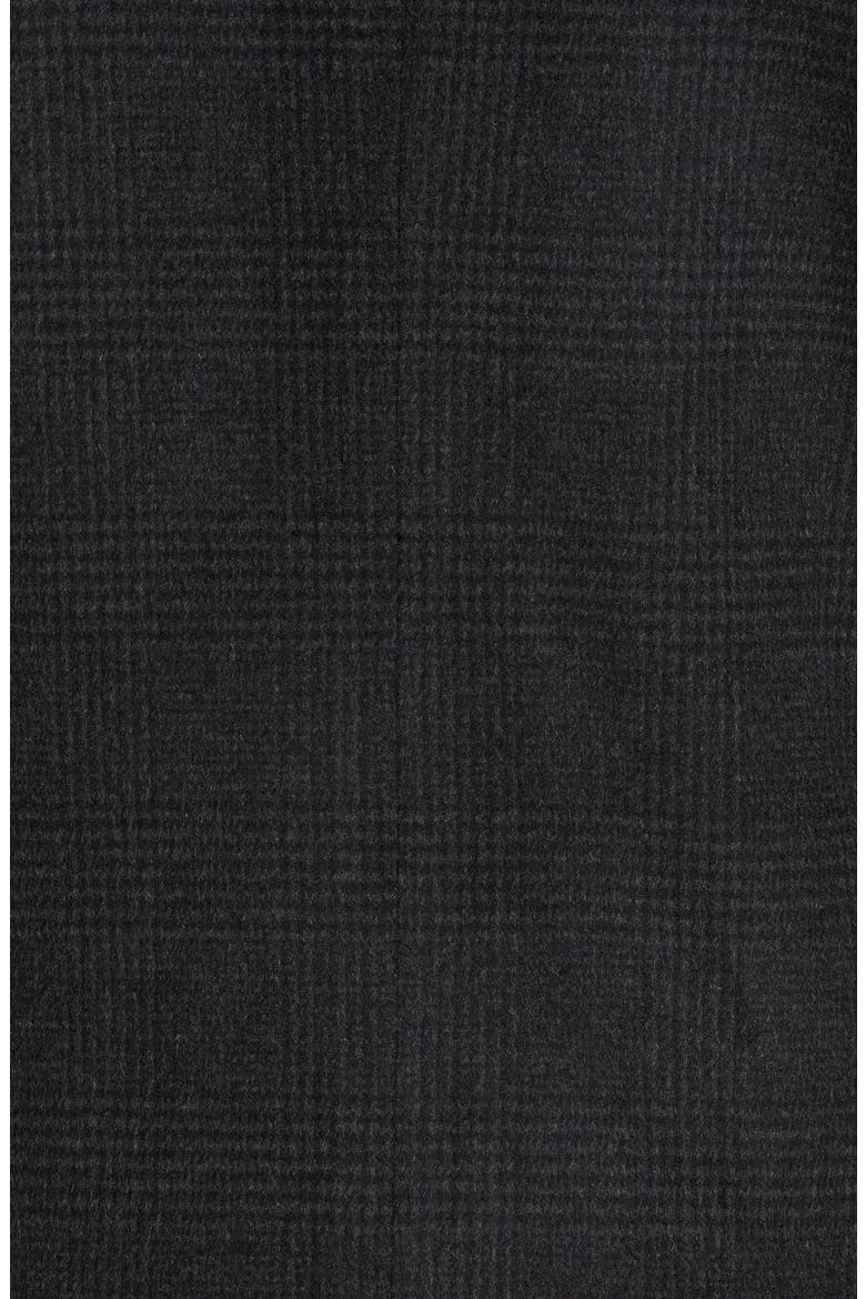 Turner Plaid Wool Blend Topcoat, Alternate, color, DARK CHARCOAL
