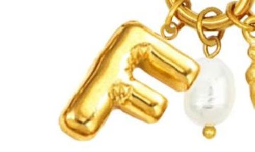 Petit Moments Carabiner Initial Necklace In Gold