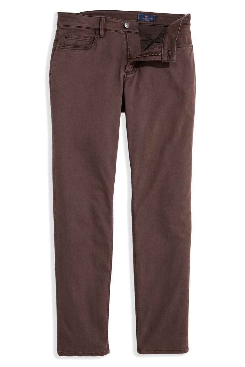 SATEEN 5 POCKET PANTS, Main, color, CHOCOLATE LAB