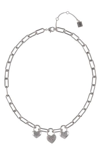 Laundry By Shelli Segal Heart Charm Necklace In Metallic