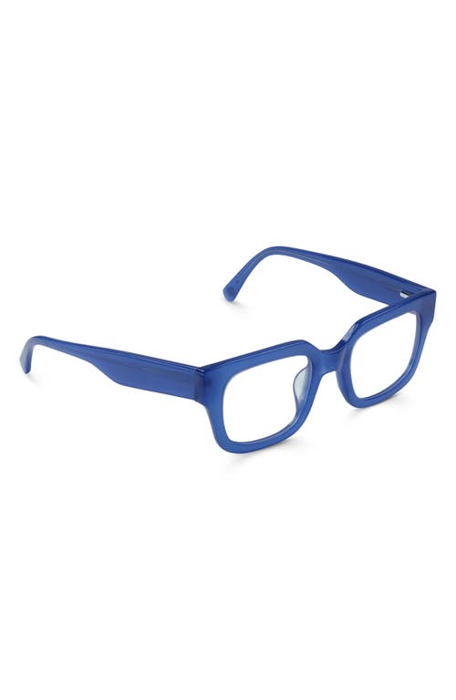 Eyebobs Square Off 47mm Small Square Reading Glasses In Sapphire Blue