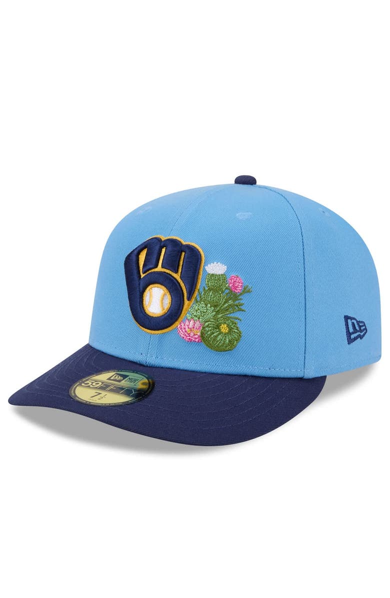 New Era Men's New Era  Light Blue/Navy Milwaukee Brewers 2026 Spring Training 59FIFTY Fitted Hat, Alternate, color, Light Blue