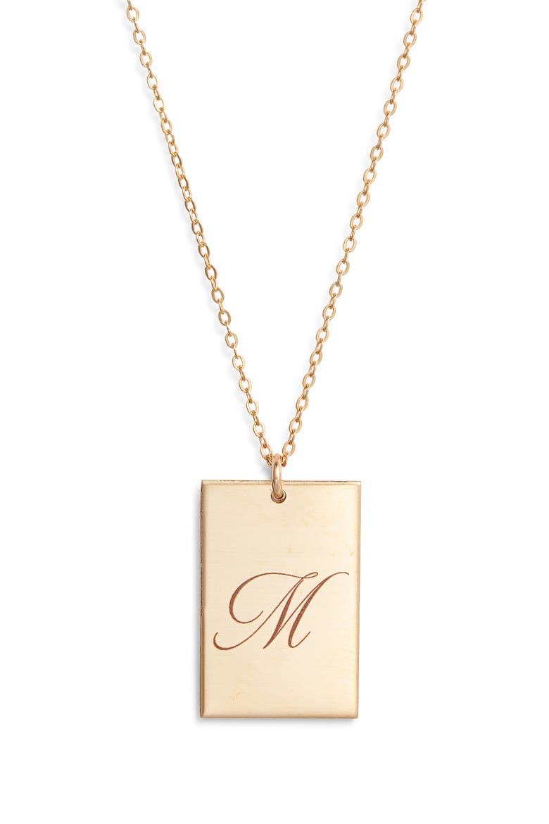 Stella Initial Pendant Necklace, Main, color, GOLD / M