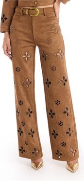 The Noli Shop Kaia Suede High Rise Jean