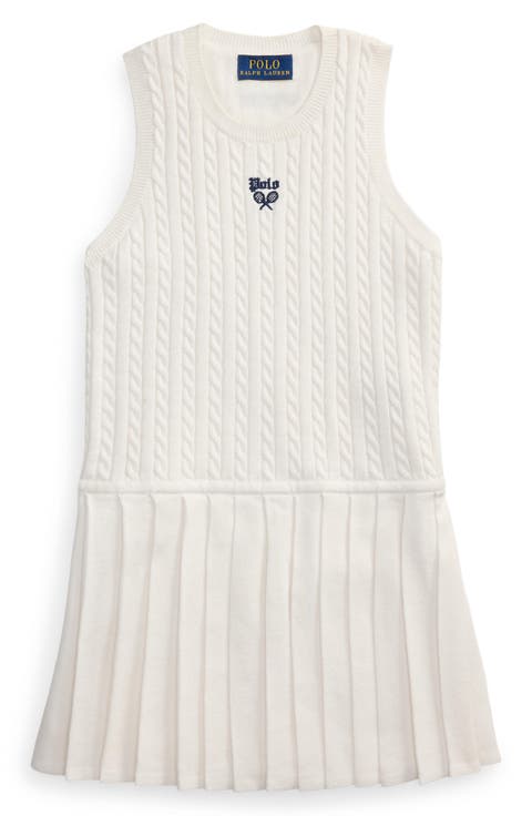 Kids' Cable Sleeveless Sweater Dress
