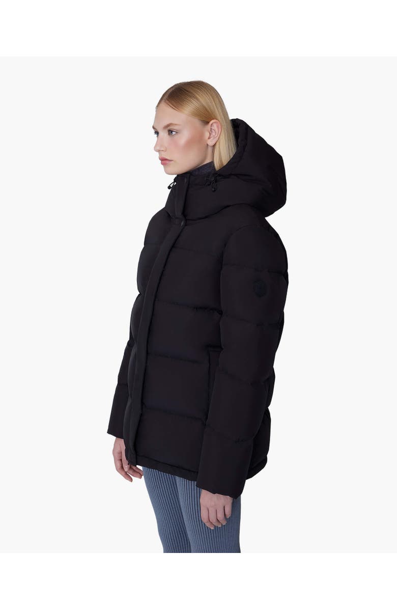 Quartz Co. PAIGE | Hooded Down Winter Jacket, Alternate, color, Black