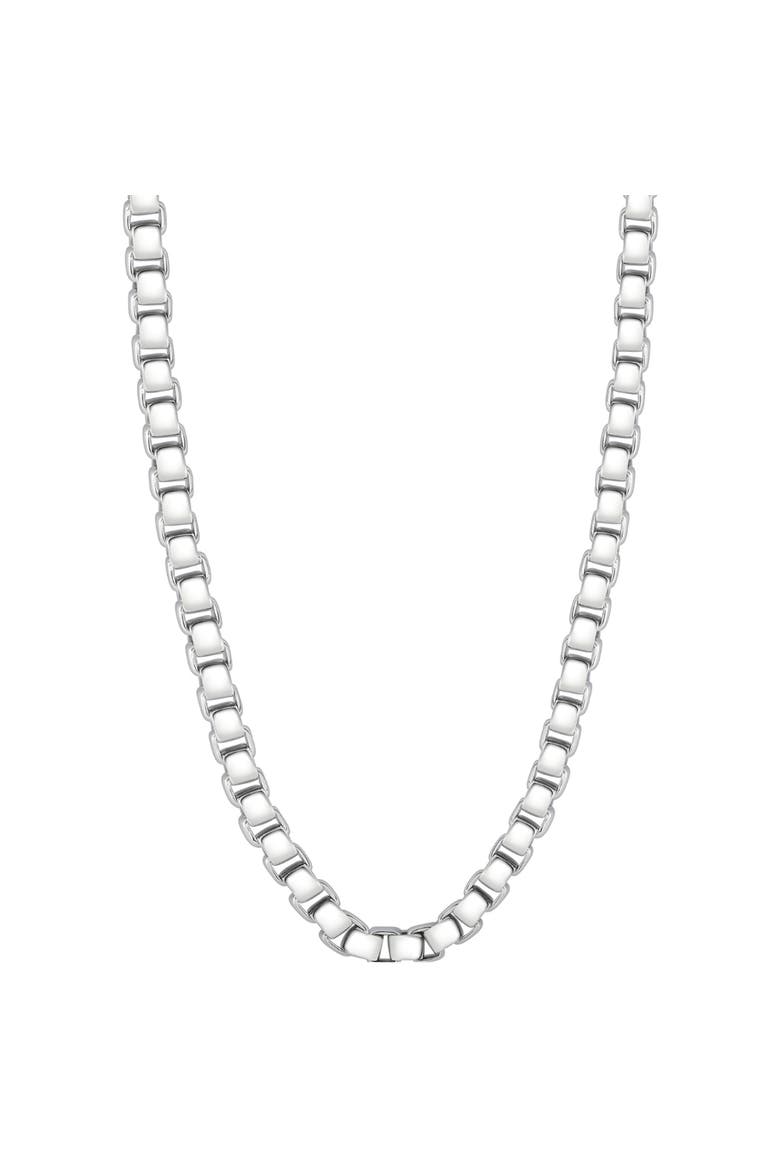 Men's Polished Steel Clasp 7.5mm Tight Cubic Link  24" Chain, Main, color, Stainless Steel