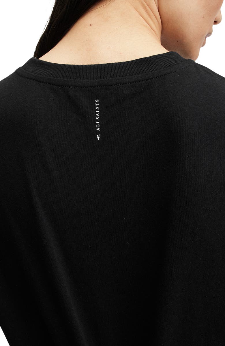 AllSaints Mallinson Twist Hem Crop T-Shirt, Alternate, color,