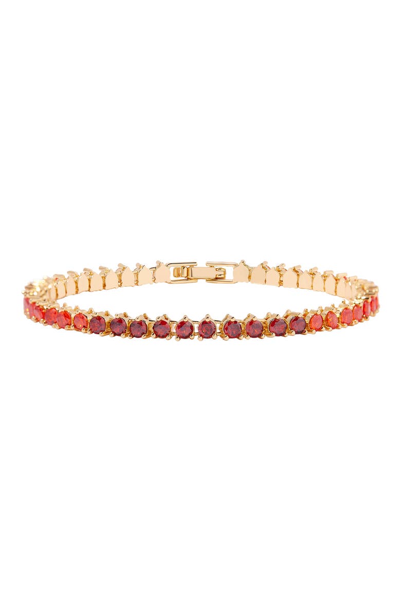 Isabella Birthstone Tennis Bracelet, Main, color, GOLD-JAN