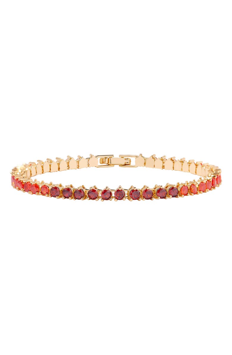 Brook and York Isabella Birthstone Tennis Bracelet, Main, color, Gold-Jan