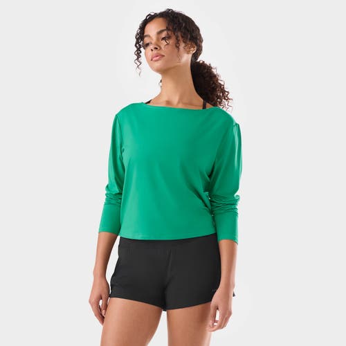 Tavi Brushed Tec Knit Long Sleeve In Green