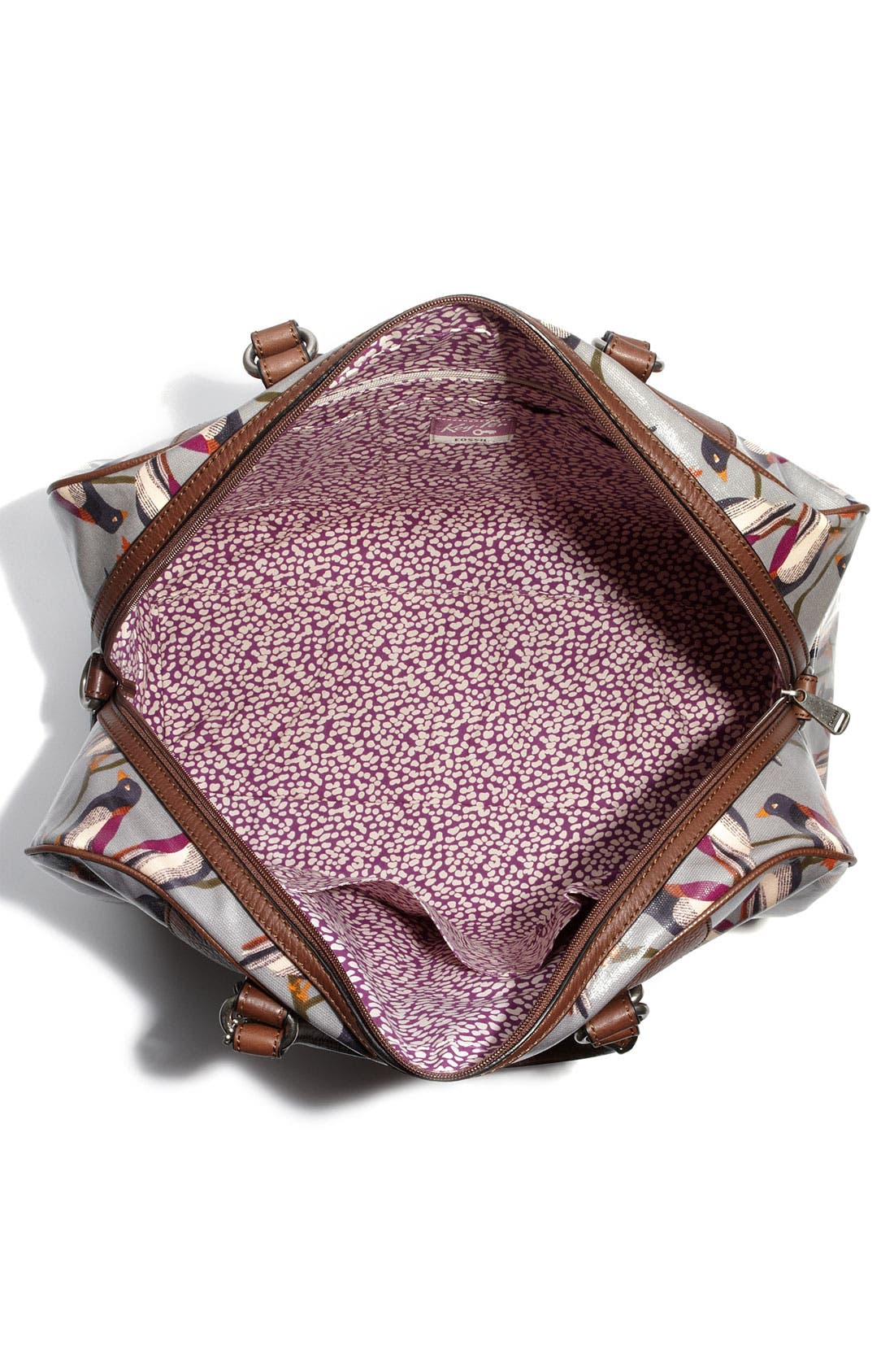 Fossil 'Vintage Key-Per' Coated Canvas Duffel Bag, Alternate, color, 