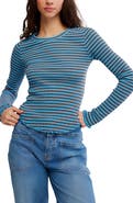 Free People Easy Does It Striped T-Shirt