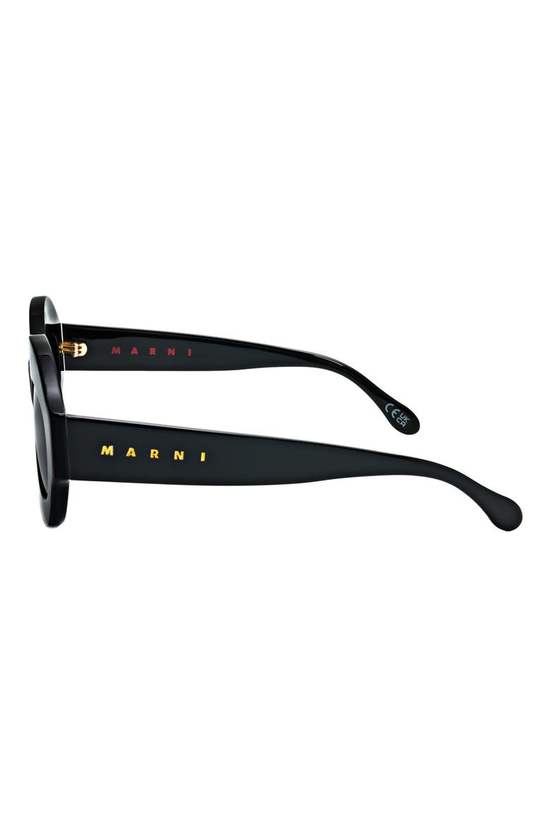 54mm Round Sunglasses, Alternate, color, BLACK / GREY